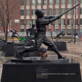large outdoor copper sculptures metal craft play bronze sculpture baseball